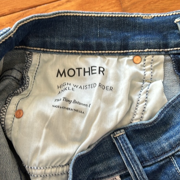 Mother High Waisted Rider Ankle in This Thing Between Us Straight Jeans Sz 26 - Picture 6 of 10